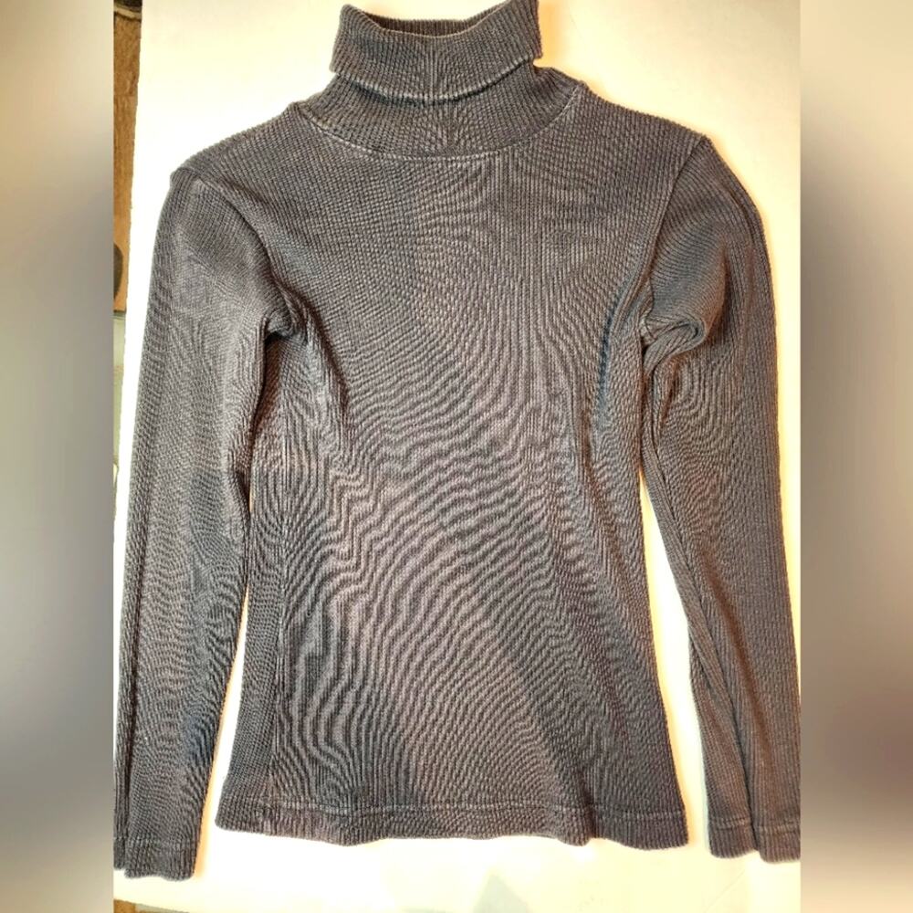 Black Cotton Turtleneck‎ Sweater Size S